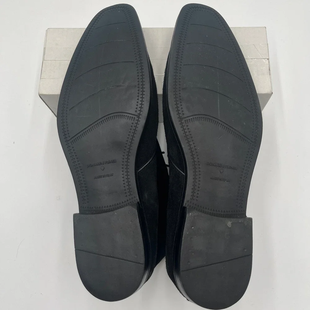 Donald J Pliner Bishop 23 Black Suede Lace-Up Chukka Boots Men's Size 14M‎